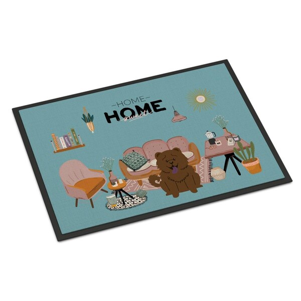Carolines Treasures 24 x 36 in. Chocolate Chow Chow Sweet Home Indoor or Outdoor Mat CK7986JMAT - main
